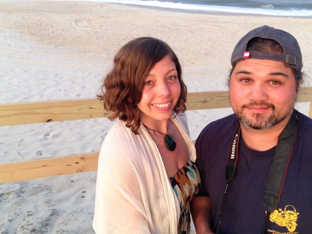 BEING HAPPY ON THE BEACH WITH JAMIE PELAEZ AND LARRY RIVERA AT ASSATEAGUE STATE PARK, MARYLAND