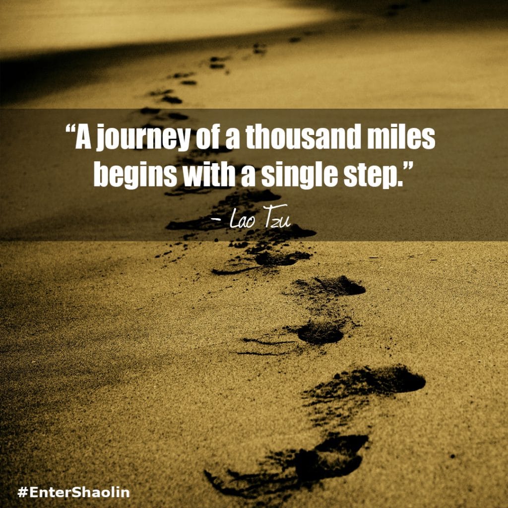 &QUOT;A JOURNEY OF A THOUSAND MILES BEGINS WITH A SINGLE STEP.&QUOT; - LAO TZU