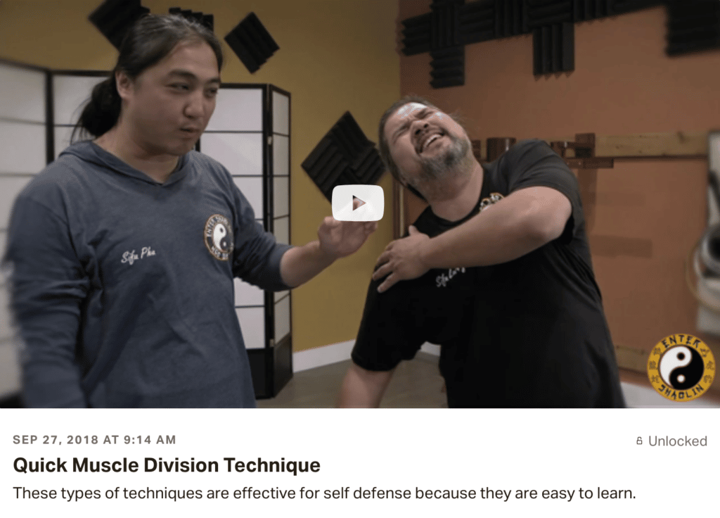 QUICK MUSCLE DIVISION TECHNIQUE ENTER SHAOLIN ON PATREON